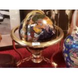 Decorative Lapis Gemstone Globe -approx 12" by 12"