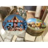 12-Piece Collection of Danbury Mint 'Golden Age of Childrens Television' Plates inc The Woodentops,
