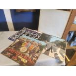 Quartet of Beatles Vinyl LP Records inc Hard Days Night First Press & The White Album