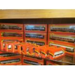 Set of 18 Tri-ang and Hornby Train Railway Set Boxed Carriages