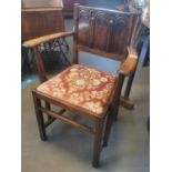 1920s Arts & Crafts Hall Chair - 83x41x60cm