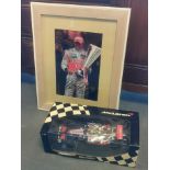 Minichamps F1 McLaren MP4-22 Model Car + Signed & Framed Lewis Hamilton Photograph