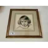 Small Charcoal Sketch of a Child by Philip Naviasky (1894-1983)