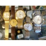 Collection of Mens/Gents Wristwatches inc trio Pulsar examples