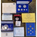 Collction of Sterling Silver Proof Gambia, Panama and British Virgin Islands Sets + a 1971 Ceylon Co