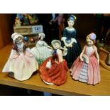 5xRoyal Doulton Classical Lady Figures inc Dinky Do, Nana & Cherie