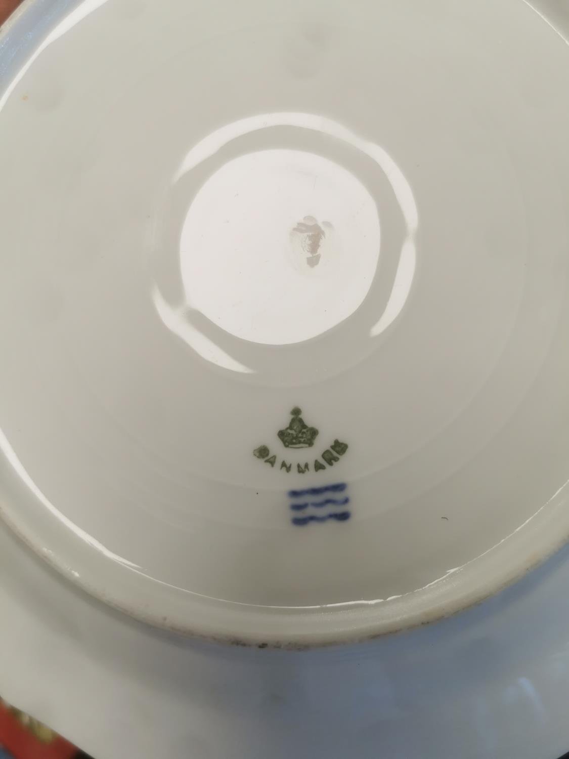 Set of Early Royal Copenhagen Floral Plates - Image 2 of 2