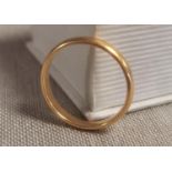 22ct Gold Wedding Band Ring, size P, 3.66g