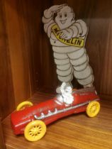 Pair of Michelin Tyres Cast Iron Advertising Pieces - Automobilia Interest