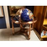 Large Lapis Gemstone Globe - 51 cm High