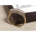 Edwardian 9ct Gold and Diamond Soapbar Ring