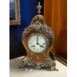 Antique Boulle French Rococo Mantle Clock 37 cm High