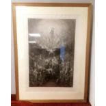 Large Engraving Print of an Original by Gustave Dore 'The Triumph of Christianity over Paganism'