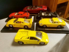 Collection of Maisto and Burago Die Cast Sports Car Toys