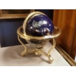 Lapis Gemstone Globe - 34 cm High