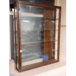 Large Five-Shelf Glass Wall Hung Display Cabinet