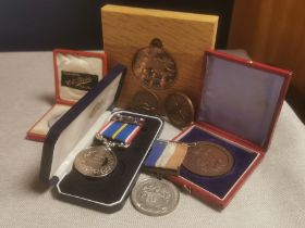 Collection of Various Medals inc National Service, London Marathon, Swimming & Rowing, Coronation