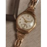 Ladies Fleur Swiss Gold Bracelet Watch