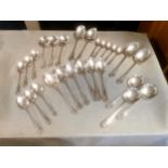 Collection of Hallmarked Silver United Cutlers Cutlery Spoons Set - total approx weight 1600g