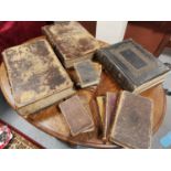 Collection of Antique Bibles & Religious Books, ealy 19th Century oldest
