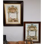 Pair of Antique Masonic Buffaloes Lodge Initiation Certificates