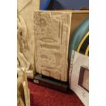 Mounted Original Old Kingdom Egyptian Hieroglyphic Door Panel Stone - acquired by a private collecto