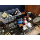 Collection of Various Watches, watch parts plus Various Travel & Mantel Clocks
