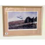 Signed Peter Brook Print of Cragg Vale Police Search and Rescue, inc Neville Sharp signature - 41x55