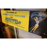 Double-Sided Enamel Flexitor Boat Trailer Sailing Advertising sign - 73cm x 23cm