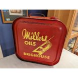 West Yorkshire Millers Oil of Brighouse Red Petrol/Oil Can - Advertising/Automobilia Interest - 36cm