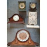 Group of Five Assorted Clocks (Mantel & Travel)