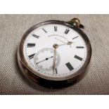 Antique Hallmarked Silver (Birmingham) Yorkshire Pocketwatch Dewsbury, Barrow, Halifax, W T Story