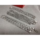 Trio of Sterling Silver Chains - 106g