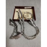 Antique Silver Bracelet plus a Sterling Silver Necklace - 92.5g