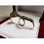 Pair of 9ct Gold Dress & Wishbone Rings,sizes K+0.5 and L