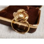 18ct Gold Dress Ring,size O - 5.6g