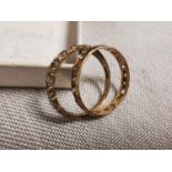 9ct Gold Eternity Ring + One Other