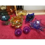 Good Collection of Studio Glass Vases and Decorative Pieces