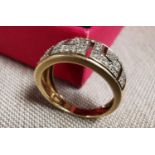 9ct Gold & Diamond Dress Ring, size N