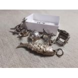 Collection of Various Vintage Silver Charm Bracelet Charms