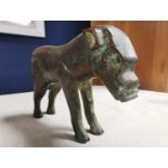 Oriential Bronze Pig/Warthog Figure, possibly Chinese, 15cm long