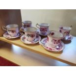 12pc Royal Adderley Pink Roses Tea Set