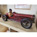 Large Wooden Model Racing Car