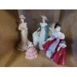 Group of Four Coalport Classical Lady Figurines