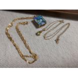 9ct Gold Pendant Chain + One Other