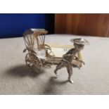 Chinese Silver Farmer & Cart Decorative Figure