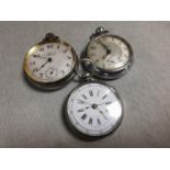 Trio of Vintage Pocketwatches inca Smiths Empire & a Continental 800 Silver Example