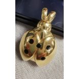 18ct 750 marked Gold Ladybird Pendant