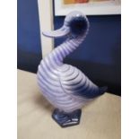 Rare Carlton Ware Duck Figure w/textured blue colouring