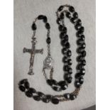 Italian Set of Rosary Beads w/a Silver Crucifix